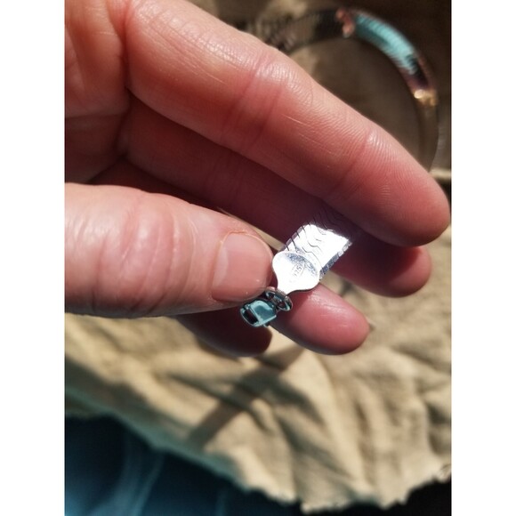 Sterling Silver Statement Piece Sleek 925 necklace 1cm wide VTG Italy NICE 38gr! - Picture 12 of 14